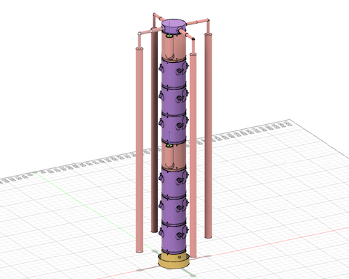 Passive Vertical Hydroponics Tower | 3d print model