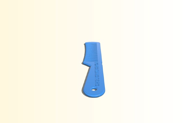 My Customized Ergonomic Hair Comb With Personalized Text | 3d print model