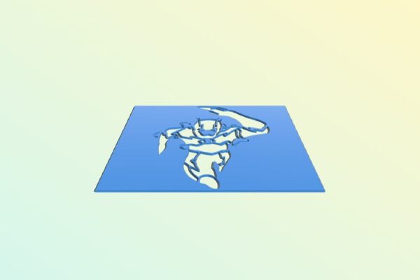 The Flash stencil | 3d print model