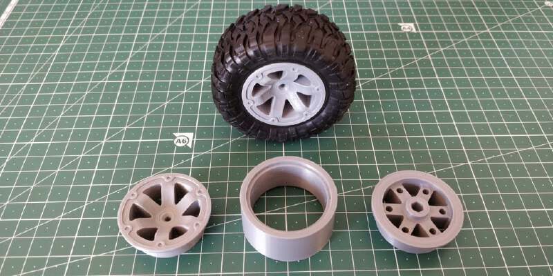 1.55" RC Wheel Beadlock with 5mm Hex - 3 Designs - Vented and Non Vented | 3d print model