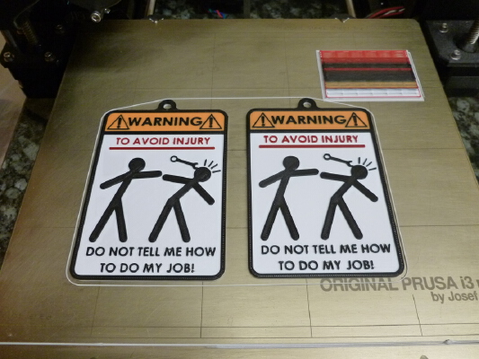 Avoid Injury Sign for MMU | 3d print model