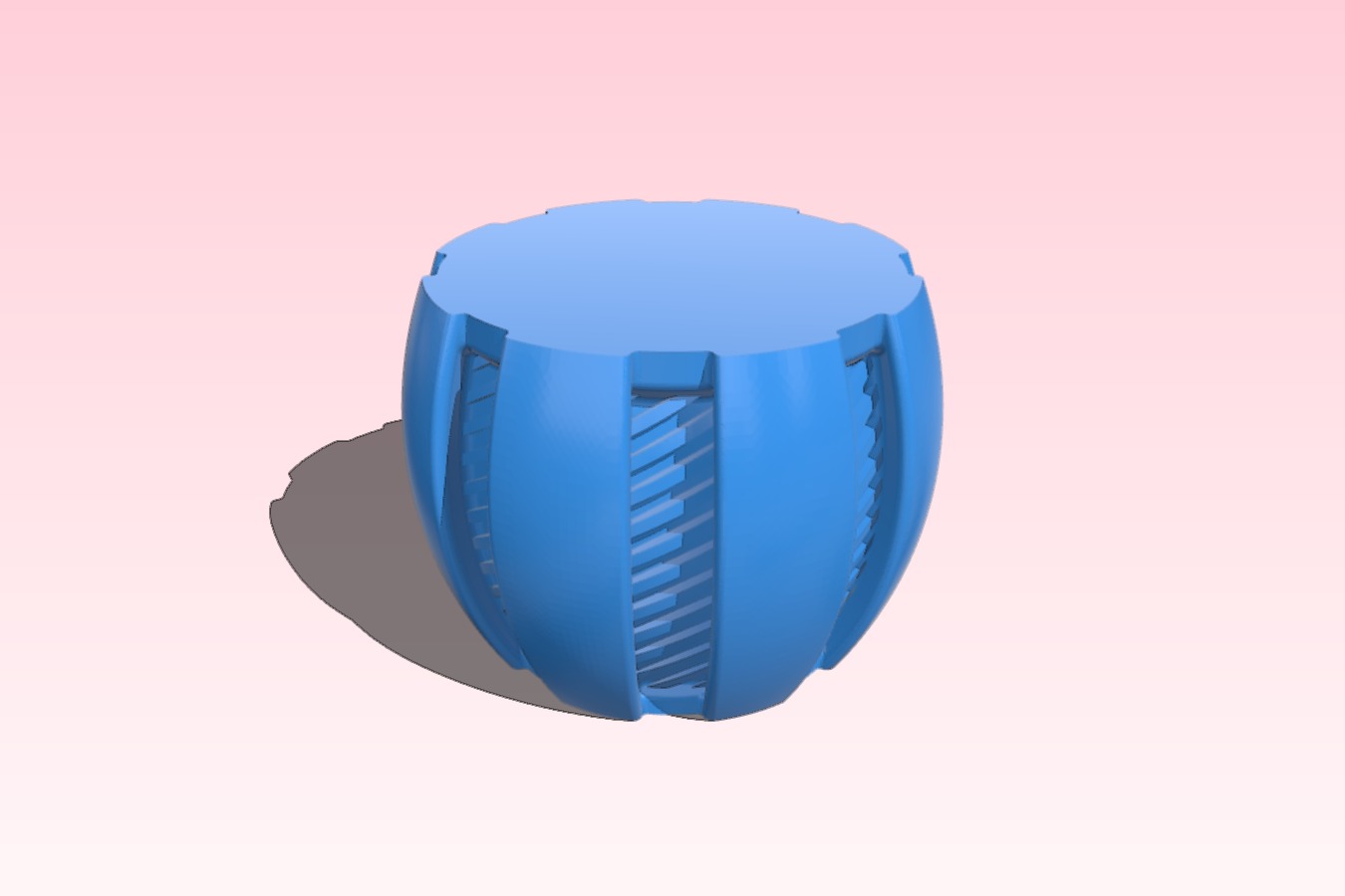 Orange planter with spiral stripes (vasemode)