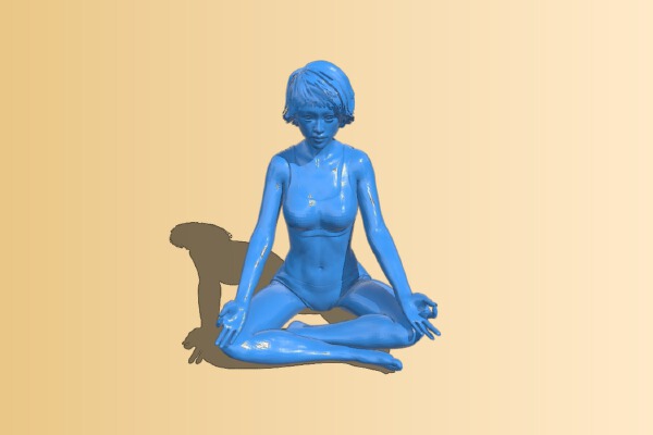 Meditation Girl | 3d print model