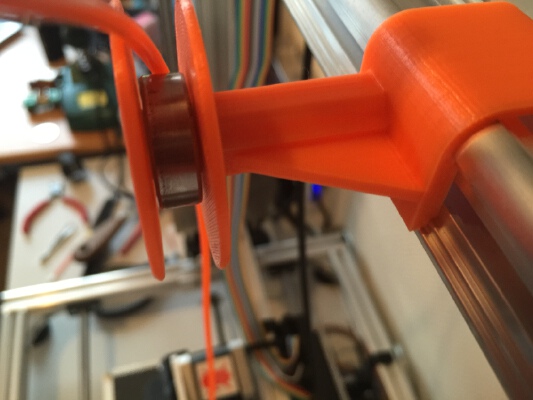 Filament Guide Clip On with Bearing and Lock (extra strength) | 3d print model