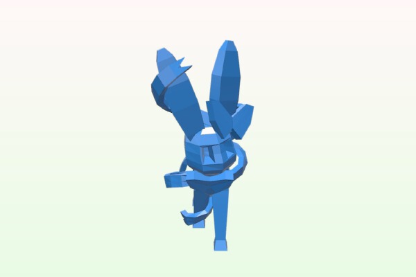 Low-Poly Sylveon | 3d print model