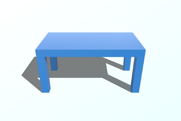 table model 2 x2 | 3d print model