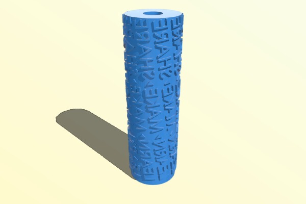 Text paint roll by Samuel Bernier | 3d print model