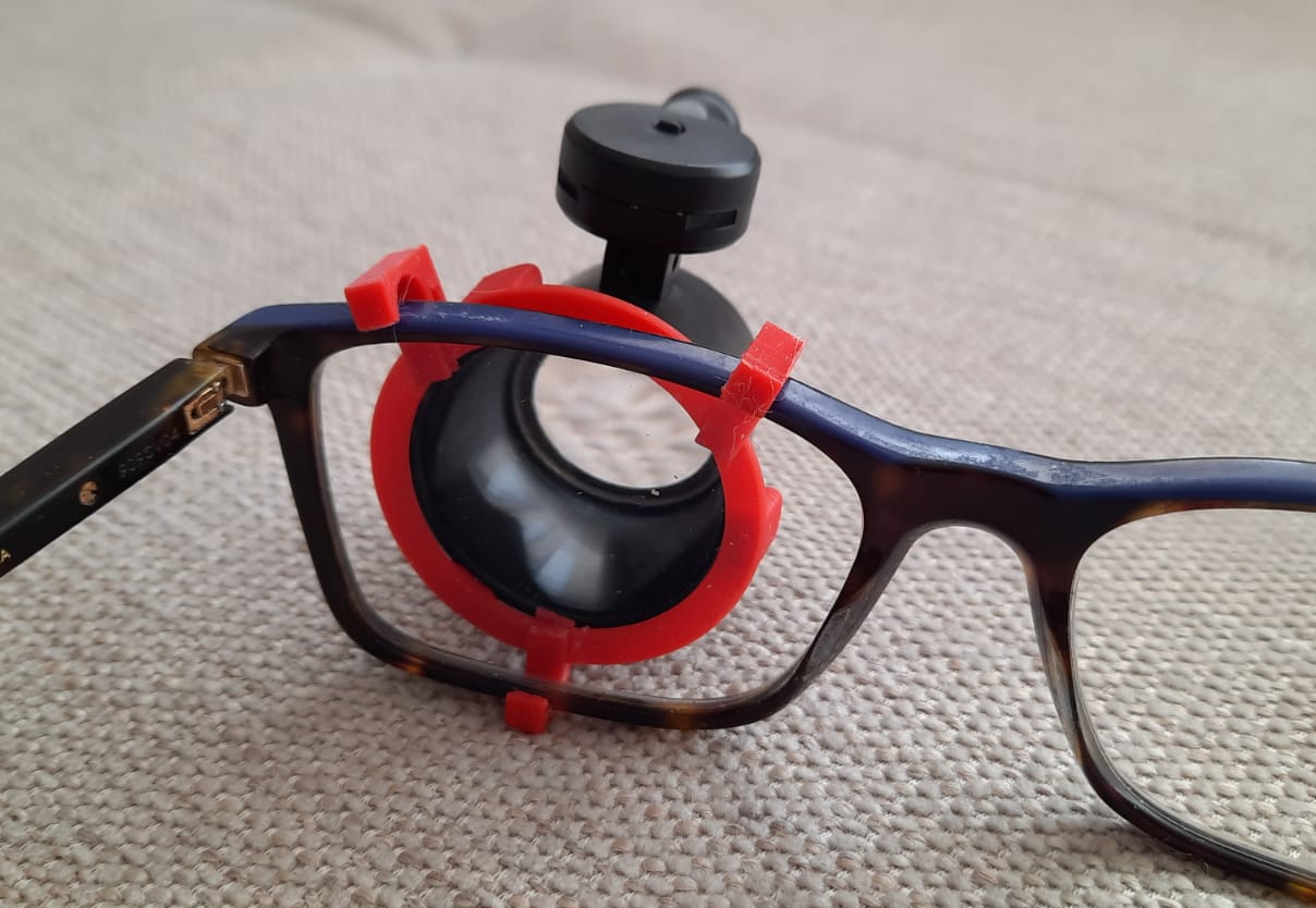 glasses attachment for magnifier