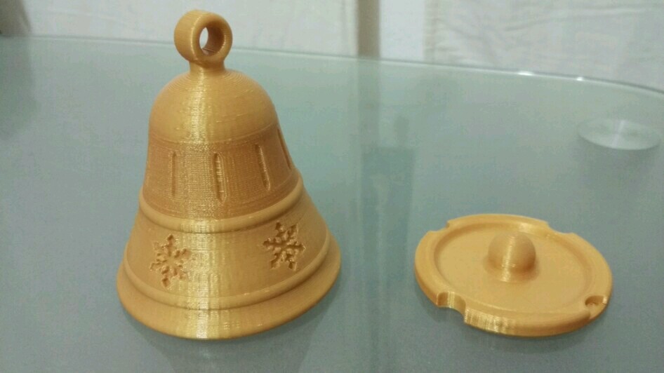 Christmas Bell ornament (with secret compartment)