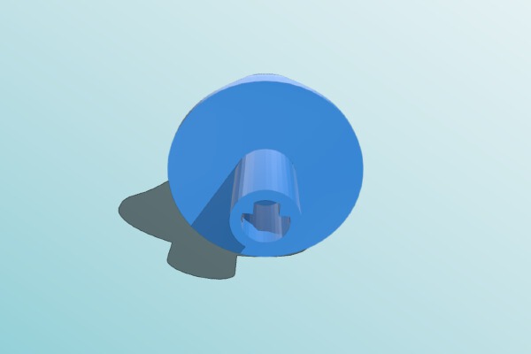 Push on knob - "D" shaft | 3d print model