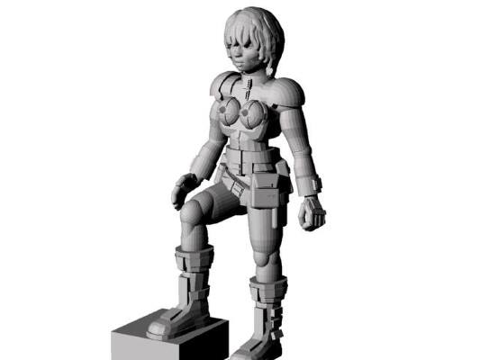 28mm Sci-Fi girl miniature | 3d print model
