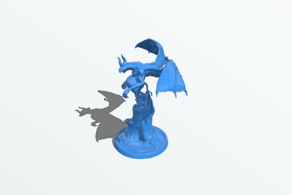 The devil sat on the tree trunk | 3d print model