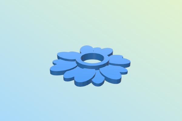 flower spinner | 3d print model