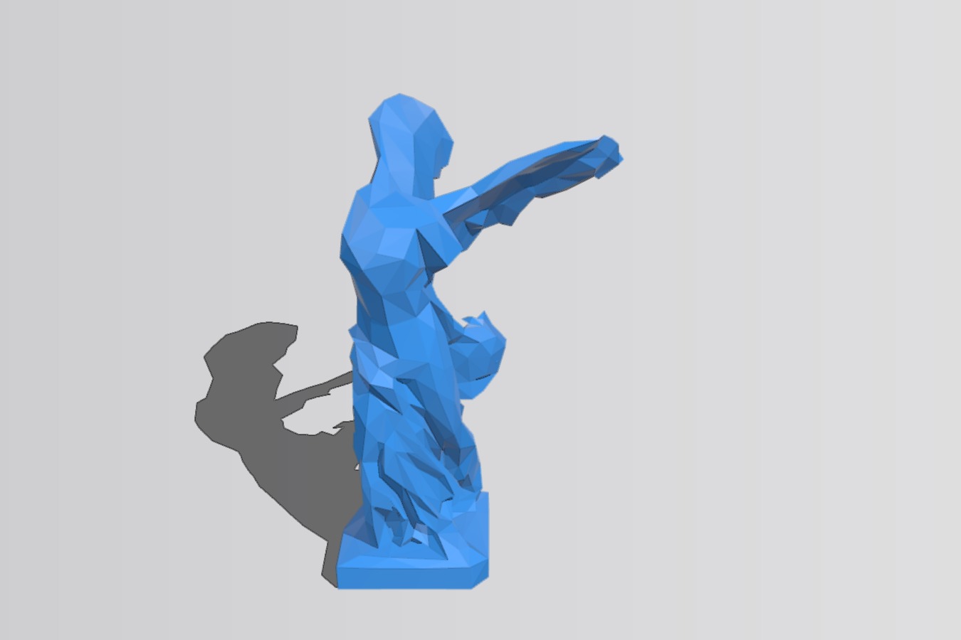 Winged Victory of Samothrace - low poly - simplified