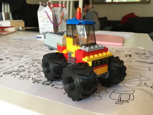 Monster truck tires for Lego rims | 3d print model