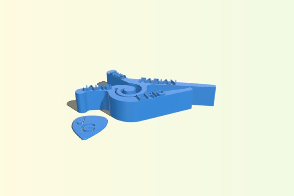 Guitar Pick and Guitar Capo | 3d print model