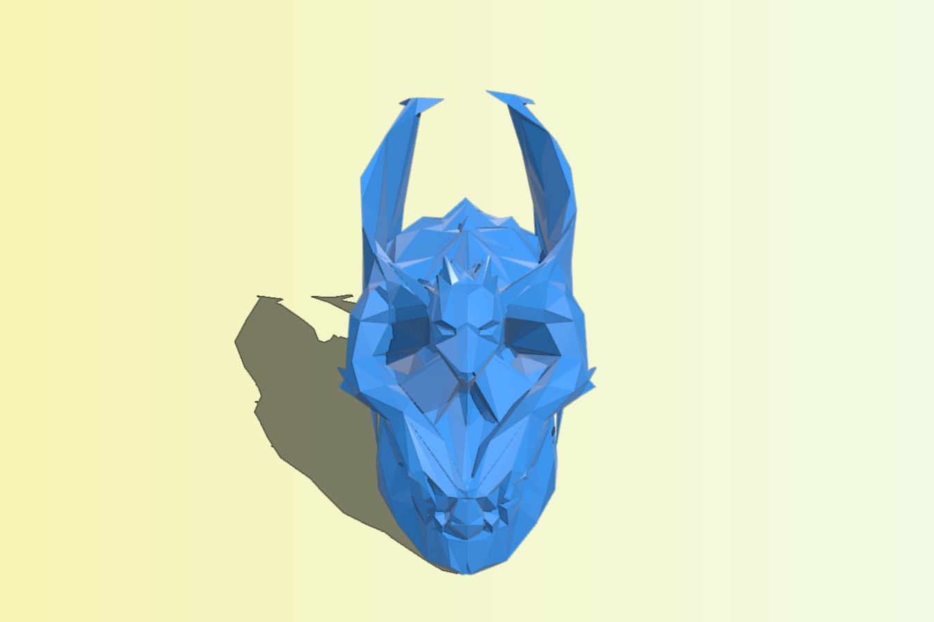 The Dragon's Skull - Low Poly Origami
