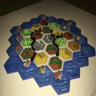 Catan-style Boardgame (magnetic version) original by Dakanzla | 3d print model