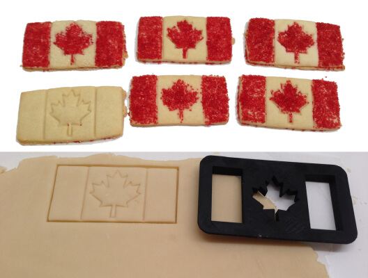 #CanadaDay Canadian Flag Shortbread Cookie Cutter | 3d print model