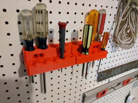 Screwdriver holder for pegboard | 3d print model