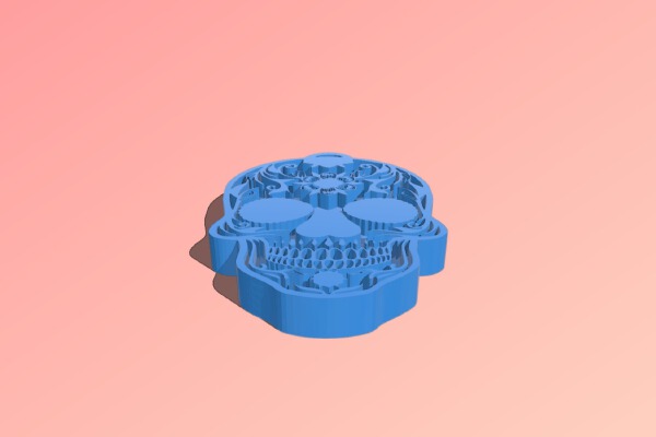 Mexican skull keychain | 3d print model