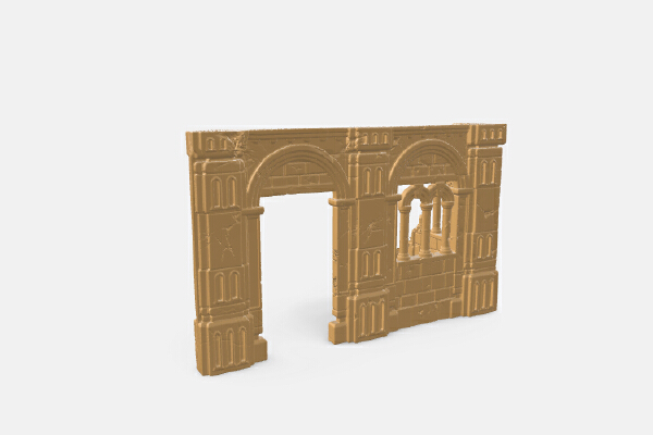 Warhammer 40K broken building corner | 3d print model