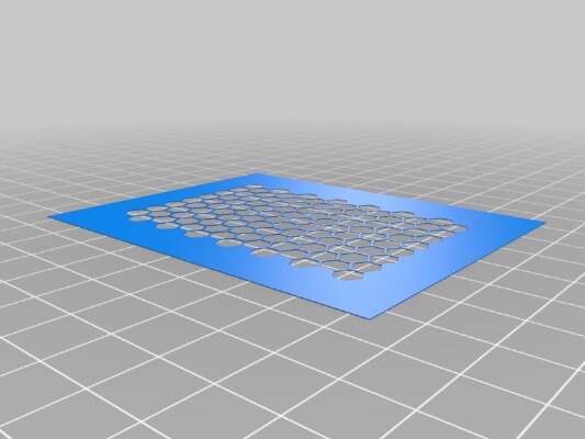 Airbrush Stencil/Template 5mm hex pattern | 3d print model