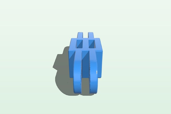 GoPro straight mount extender (double two prong _ double male) | 3d print model
