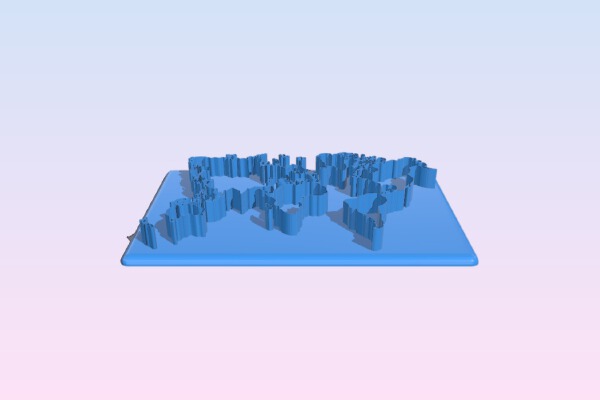 World Map Cookie Cutter [DMcG] | 3d print model
