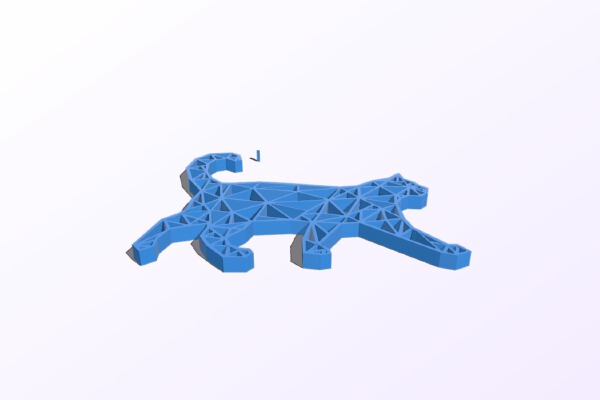 Low poly cat | 3d print model