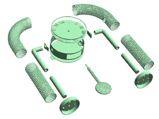 Voronoi Pendulum Clock | 3d print model