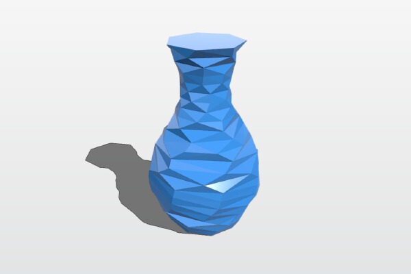 Oliver nana 2 low random poly sinus vase | 3d print model