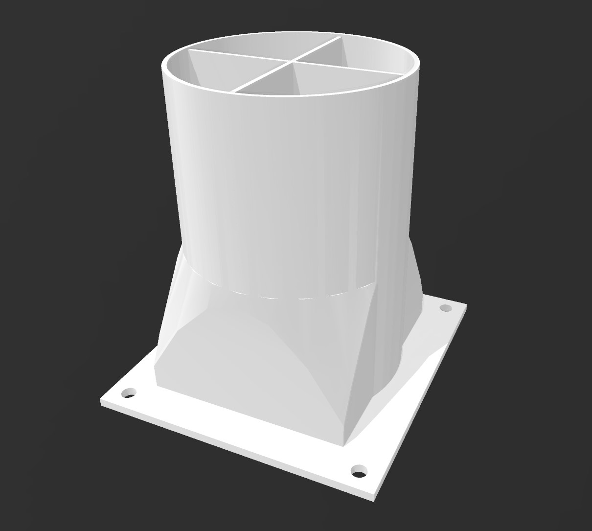 Centrifugal Fan 4" Duct Converter for 265 CFM