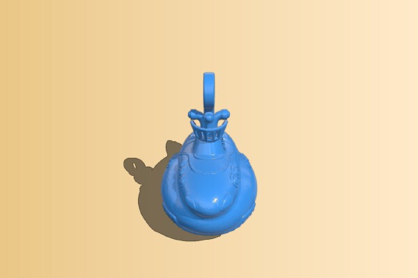 Submarine-shaped pendant | 3d print model