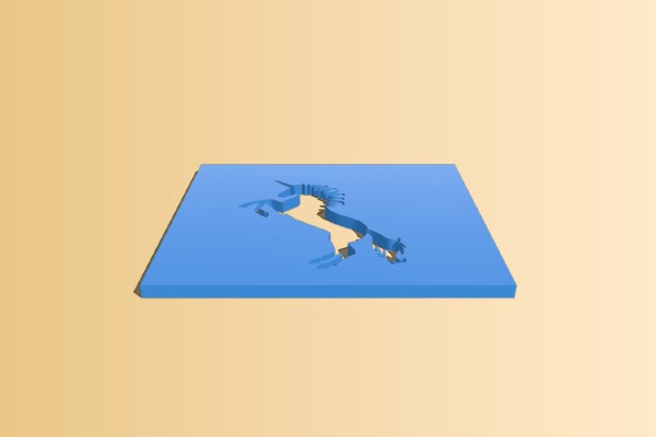 Unicorn_stencil | 3d print model