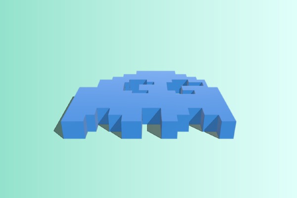 pac a man ghost | 3d print model