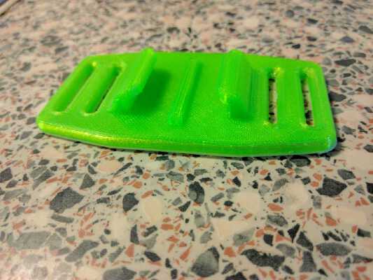 Thick bottom vented helmet gopro mount | 3d print model