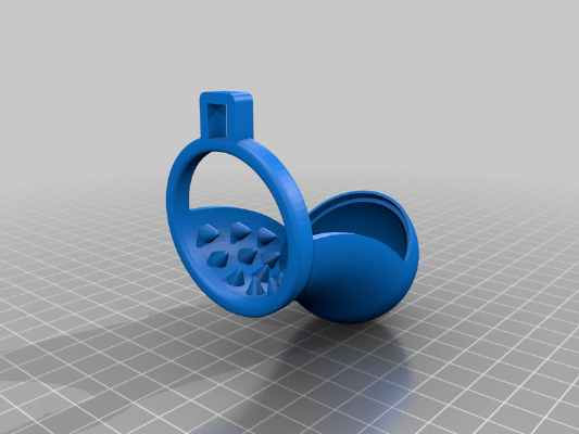 Iron Maiden spiked male chastity device padlock | 3d print model