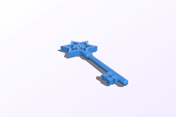 Santa's snowflake key | 3d print model