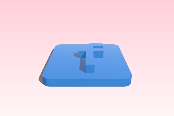 Facebook logo | 3d print model