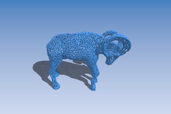 Meeting rams Voronoi, remix | 3d print model