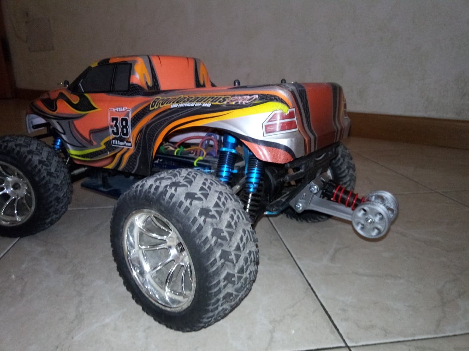 Whellie wheels bar Hsp Brontosaurus whell Monster Truck 1_10