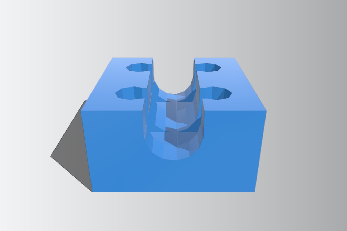 Mendel y-bar-clamp_10off remake in OpenSCAD w nut traps