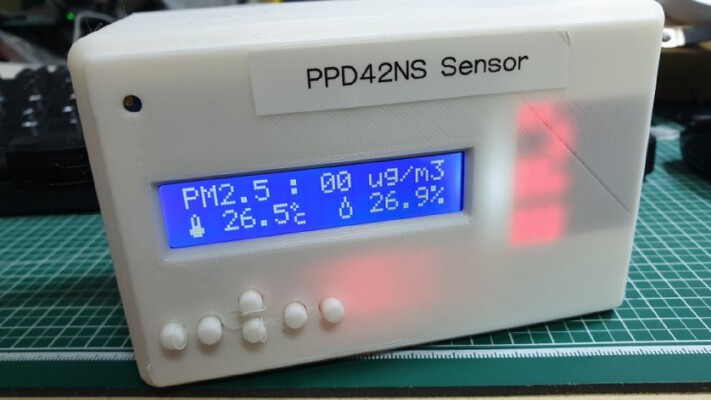 Arduino uno & lcd keyapd shield Cover for PPD42NS and DHT22 | 3d print model