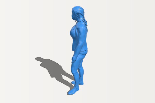Woman in face mask | 3d print model
