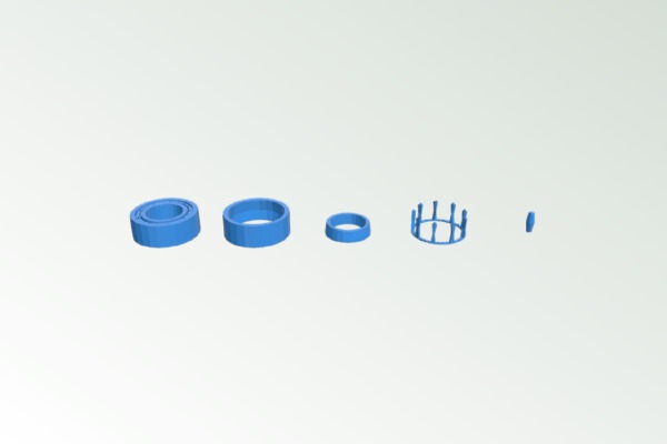 split hub tapered roller bearing | 3d print model