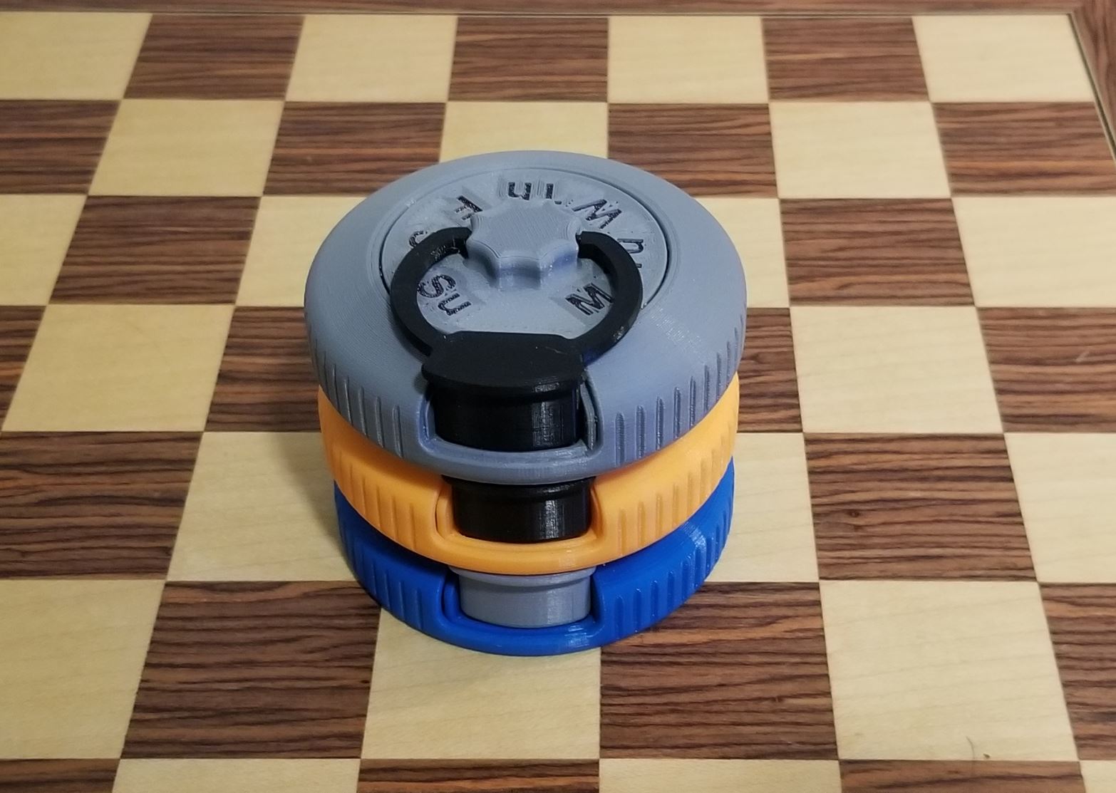 Pocket Sized Weekly Pill Dispenser with Locking Arm - Print in place