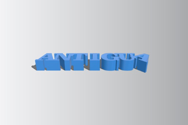 My Customized Variable WORD Sculpture (antigua) | 3d print model