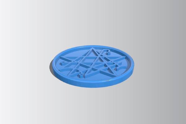 Necronomicon Symbol Coaster | 3d print model