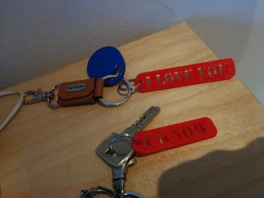 I love you I know star wars keychain. | 3d print model